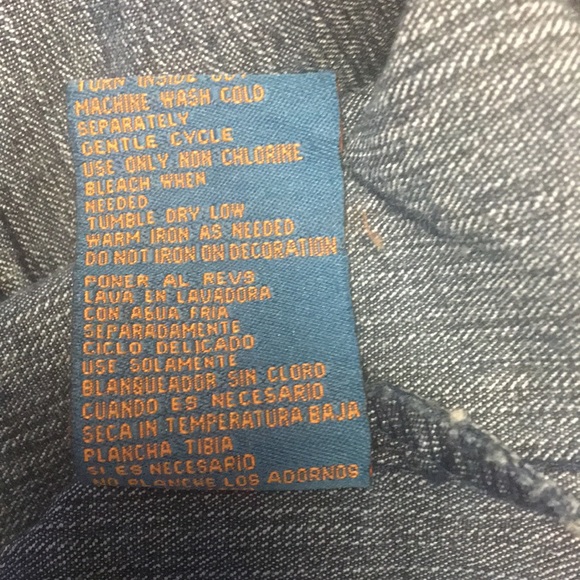 Denim jean vintage RL look Jacket button fitted glam blue boho - Picture 10 of 13